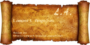 Lampert Angelus névjegykártya